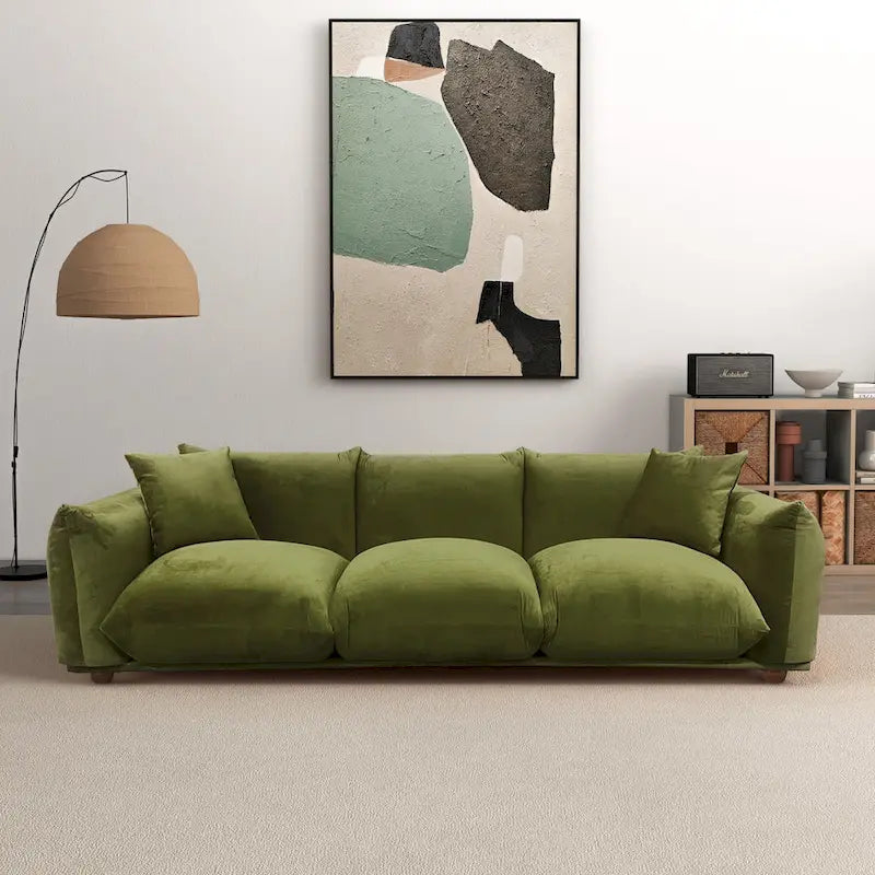 Divano Arten Mid-Century Modern di lusso in Bouclé/Velluto
