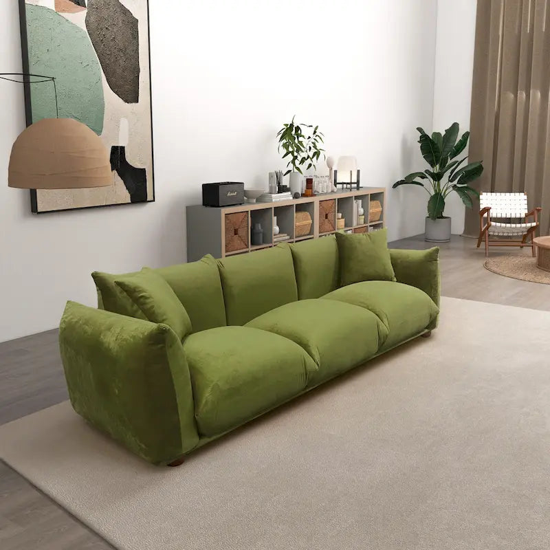 Divano Arten Mid-Century Modern di lusso in Bouclé/Velluto