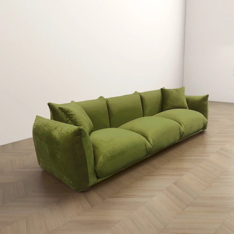Divano Arten Mid-Century Modern di lusso in Bouclé/Velluto