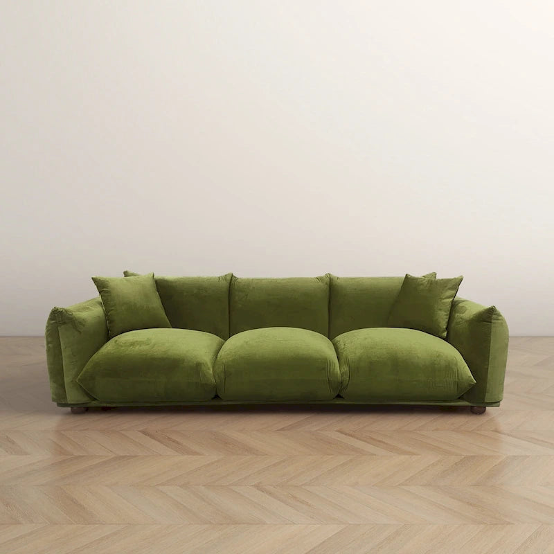 Divano Arten Mid-Century Modern di lusso in Bouclé/Velluto