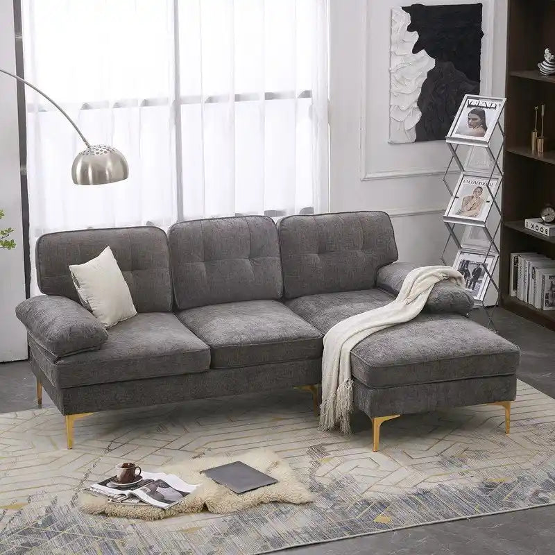 Divano modulare da interno a 3 posti, semplice ed elegante