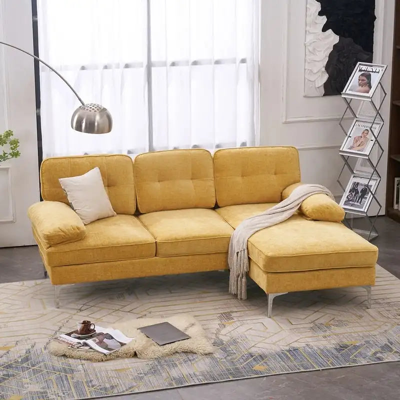 Divano modulare da interno a 3 posti, semplice ed elegante