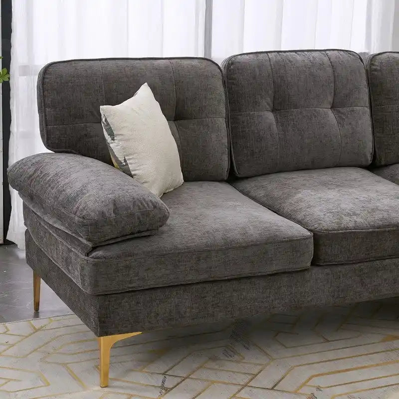 Divano modulare da interno a 3 posti, semplice ed elegante