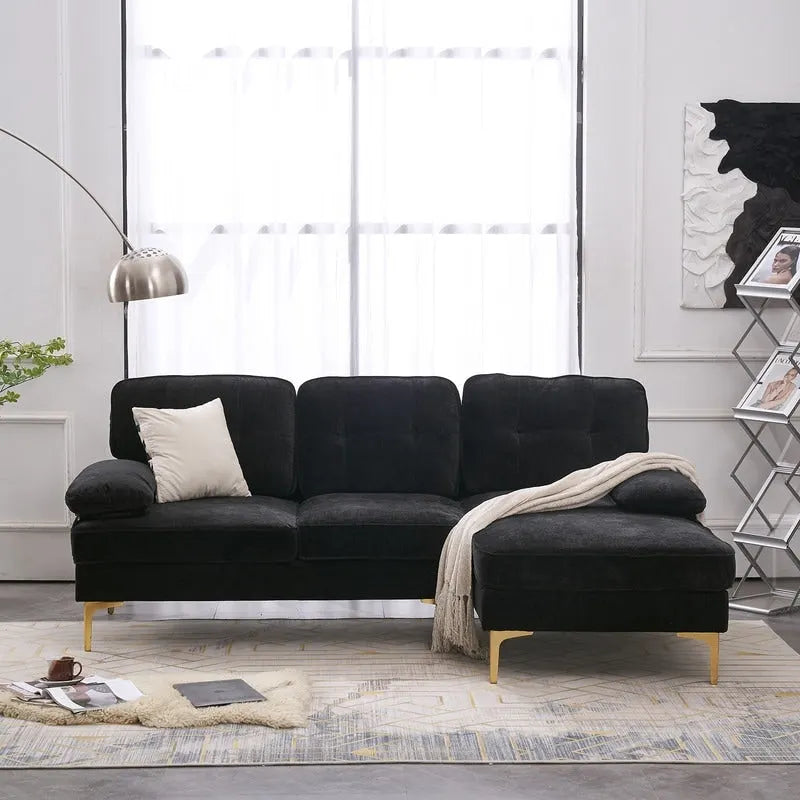 Divano modulare da interno a 3 posti, semplice ed elegante