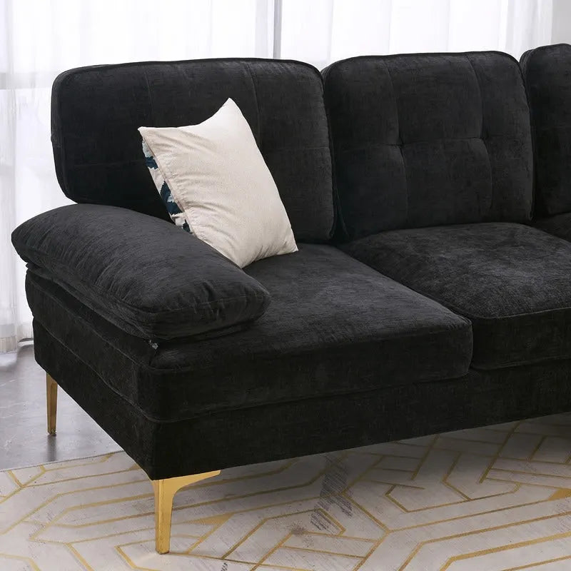 Divano modulare da interno a 3 posti, semplice ed elegante