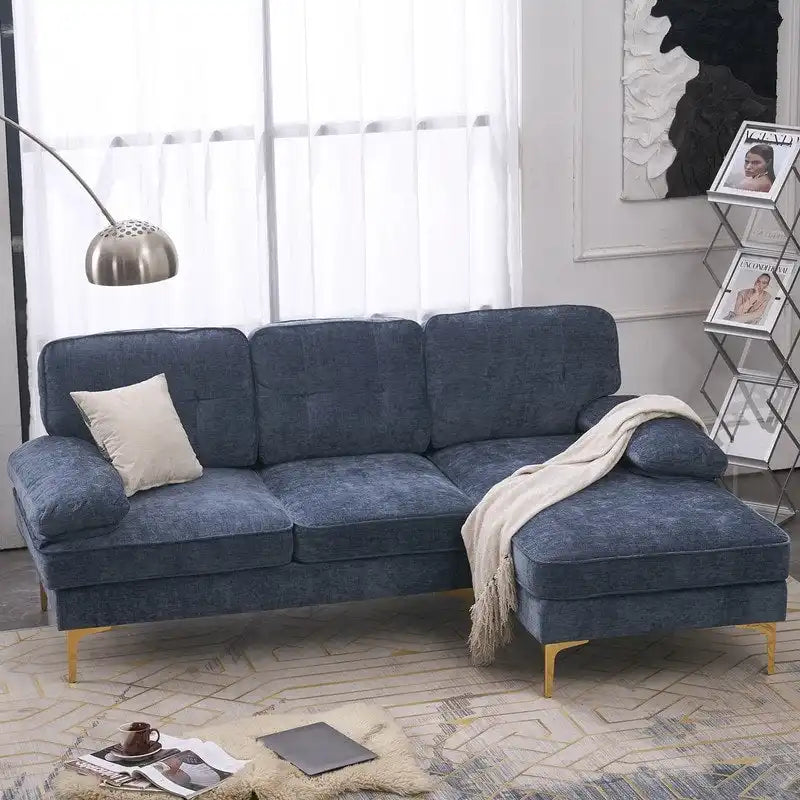 Divano modulare da interno a 3 posti, semplice ed elegante