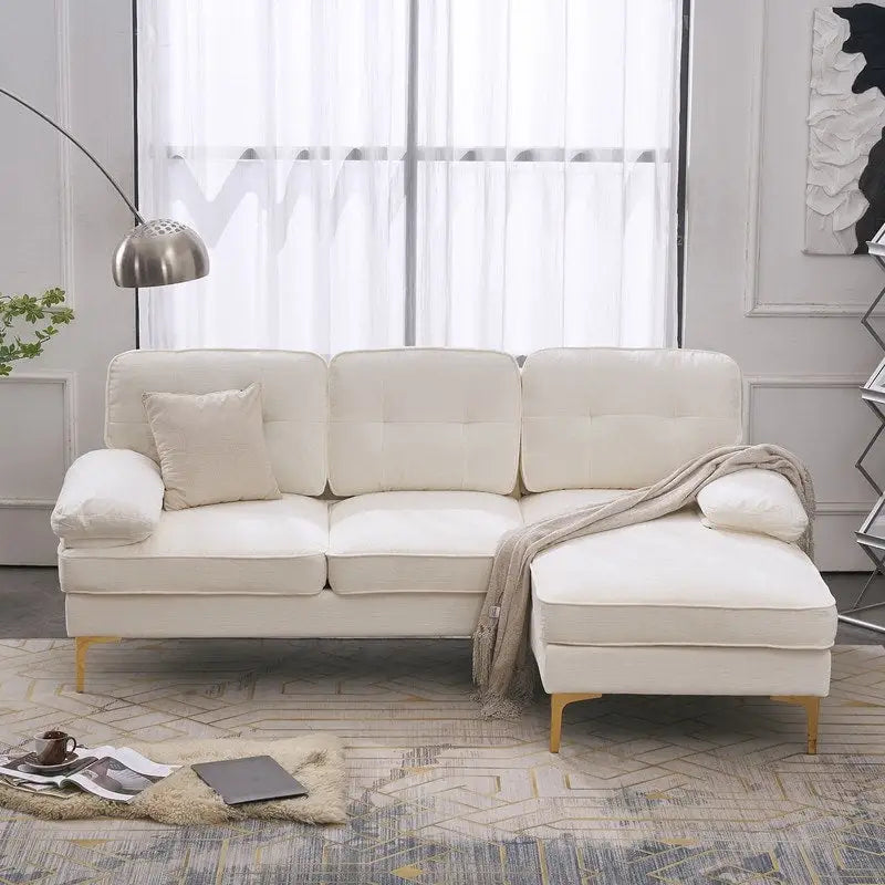 Divano modulare da interno a 3 posti, semplice ed elegante