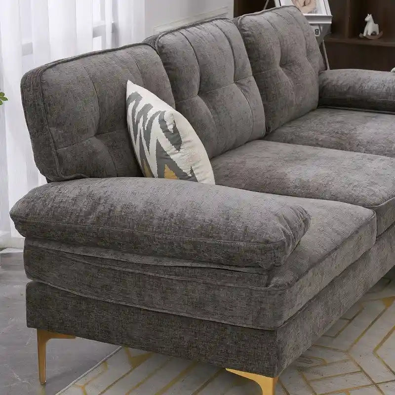 Divano modulare da interno a 3 posti, semplice ed elegante