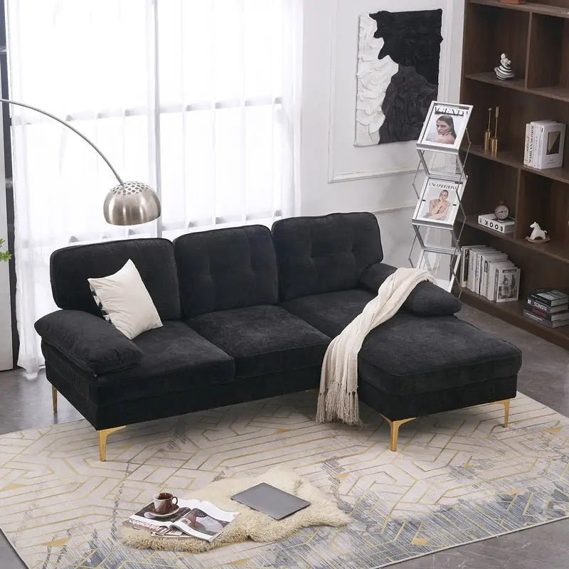 Divano modulare da interno a 3 posti, semplice ed elegante