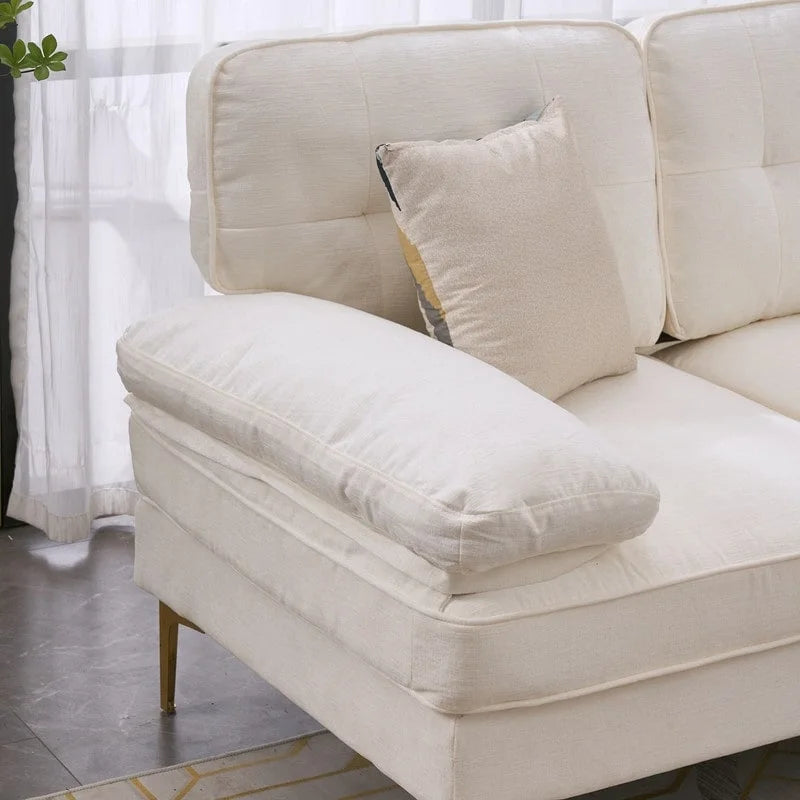 Divano modulare da interno a 3 posti, semplice ed elegante