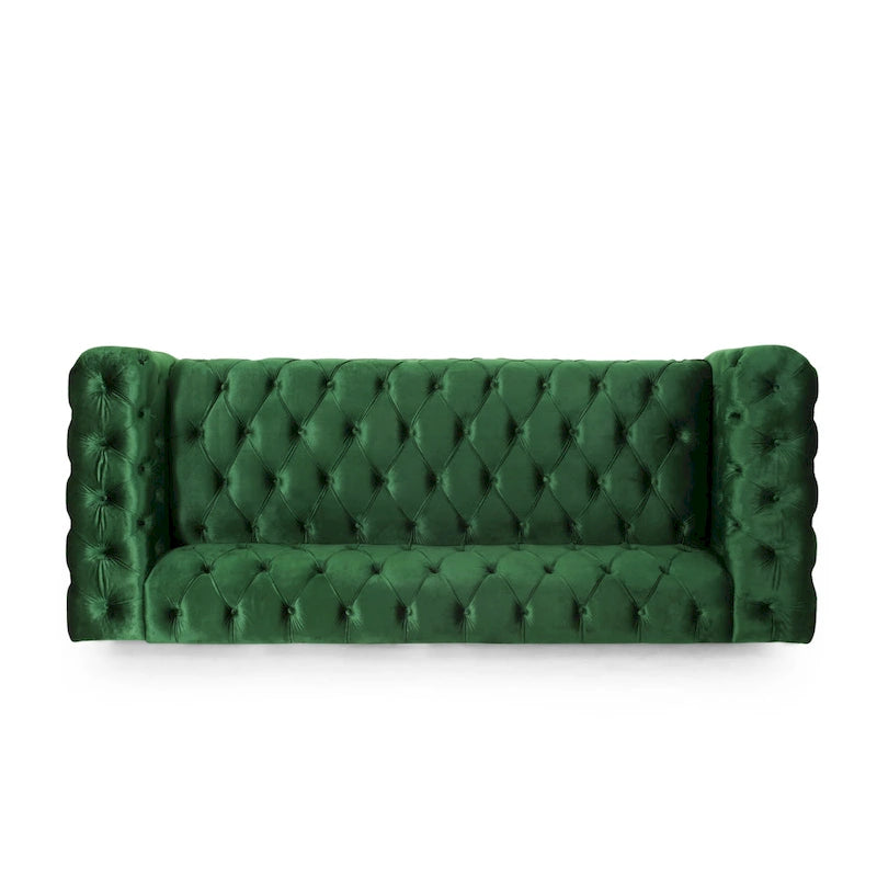 Sagewood Transitional Deeply Tufted Sofa by Christopher Knight Home