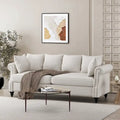 Divano a 3 posti con schienale in tessuto Manbow e finiture borchiate di Christopher Knight Home