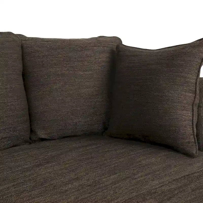 Divano a 3 posti con schienale in tessuto Manbow e finiture borchiate di Christopher Knight Home