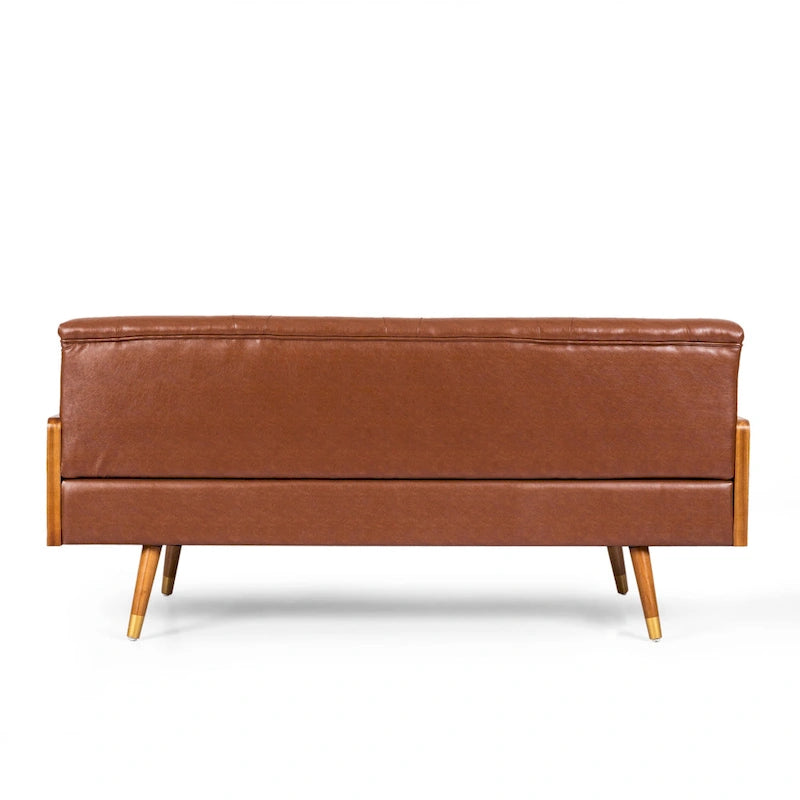 Barnard Mid-century Tufted Sofa with Accent Pillows by Christopher Knight Home