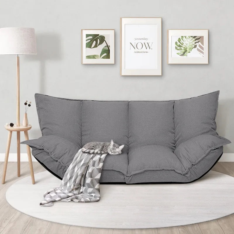 Divano moderno pigro, set futon carini, divano letto comodo e regolabile