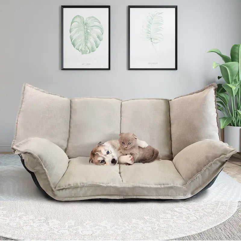 Divano moderno pigro, set futon carini, divano letto comodo e regolabile