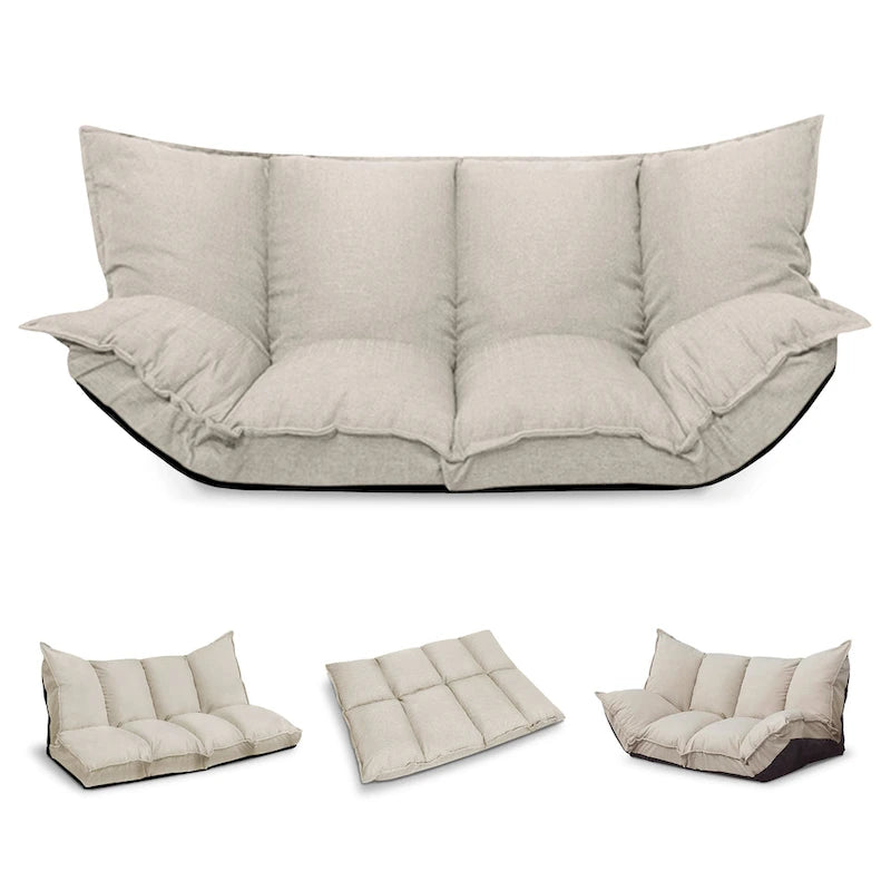 Divano moderno pigro, set futon carini, divano letto comodo e regolabile