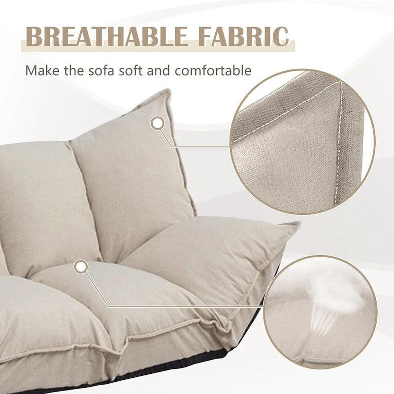 Divano moderno pigro, set futon carini, divano letto comodo e regolabile