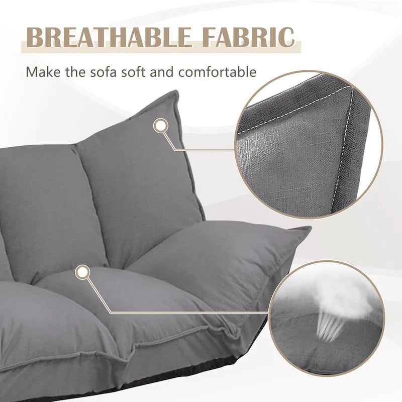 Divano moderno pigro, set futon carini, divano letto comodo e regolabile