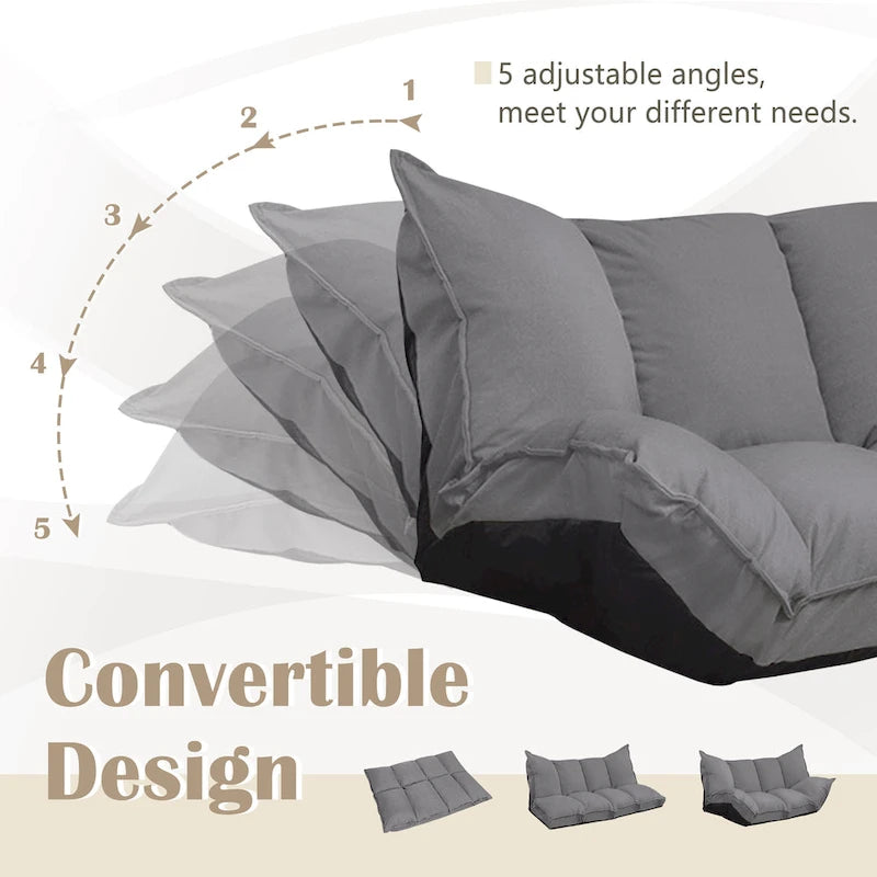Divano moderno pigro, set futon carini, divano letto comodo e regolabile