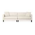 Clemons Contemporary Fabric 4-seater Sofa with Accent Pillows by Christopher Knight Home