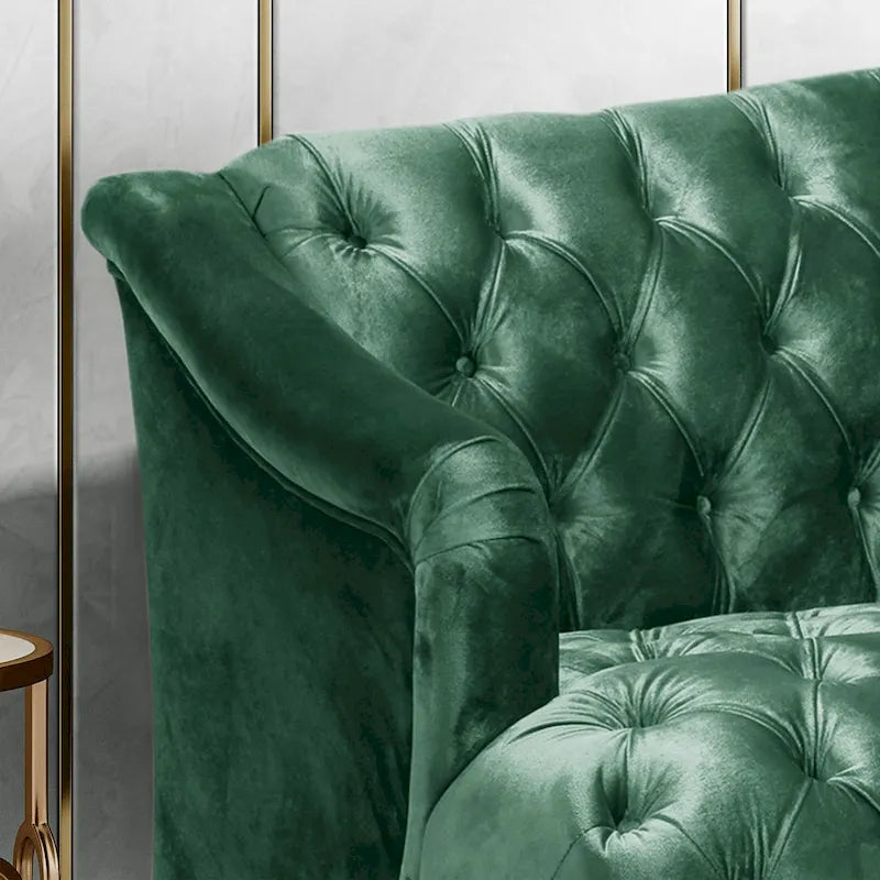 Adelia Modern Glam Tufted Velvet Sofa by Christopher Knight Home