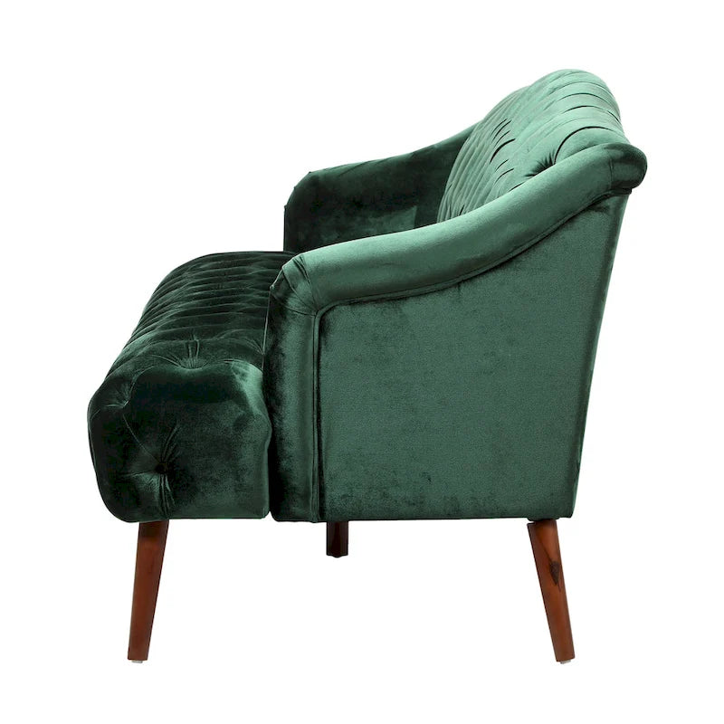 Adelia Modern Glam Tufted Velvet Sofa by Christopher Knight Home