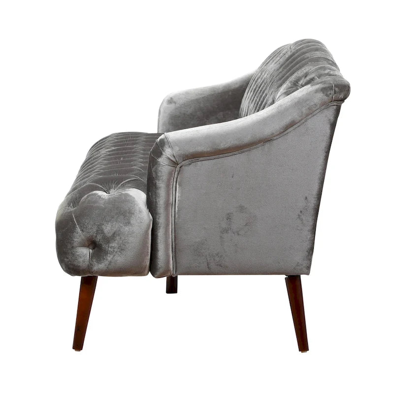 Adelia Modern Glam Tufted Velvet Sofa by Christopher Knight Home