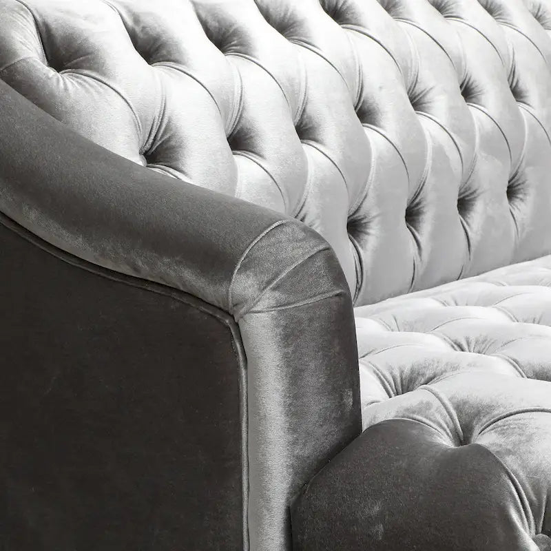 Adelia Modern Glam Tufted Velvet Sofa by Christopher Knight Home
