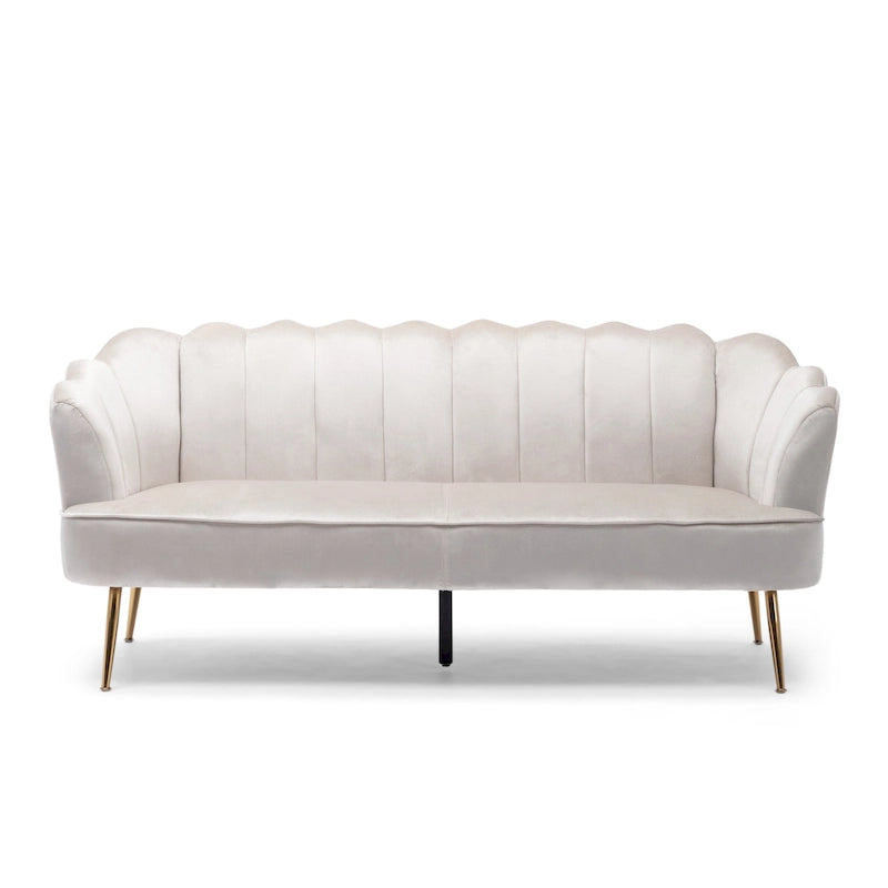 Sufà Reitz Glam bi 3 postijiet, qoxra tal-bellus, minn Christopher Knight Home - 76.25 L x 29.25 W x 33.50 H