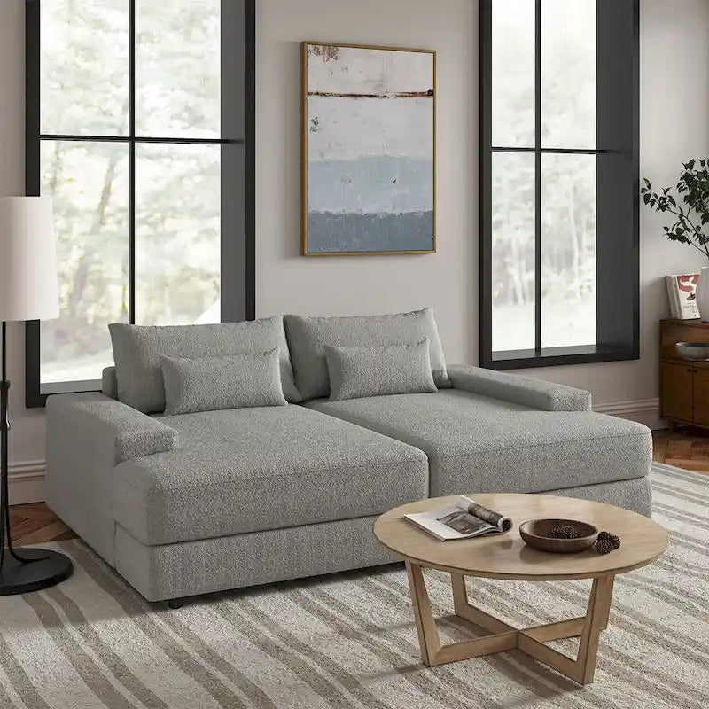 Conradus Modren Oversize 57 Deep Square Arm Sofa by HULALA HOME