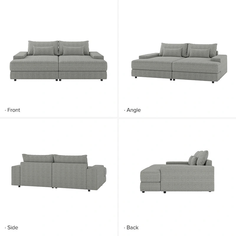 Conradus Modren Oversize 57 Deep Square Arm Sofa by HULALA HOME
