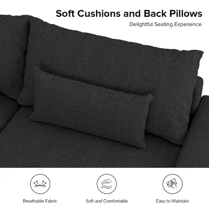 Conradus Modren Oversize 57 Deep Square Arm Sofa by HULALA HOME
