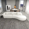 Divano curvo moderno di lusso in stile Gallar Japandi French Boucle