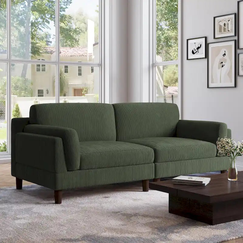 90.2W 2-Sitzer-Wohnzimmersofa mit Cordbezug