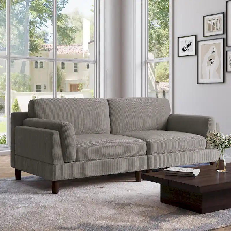 90.2W 2-Sitzer-Wohnzimmersofa mit Cordbezug