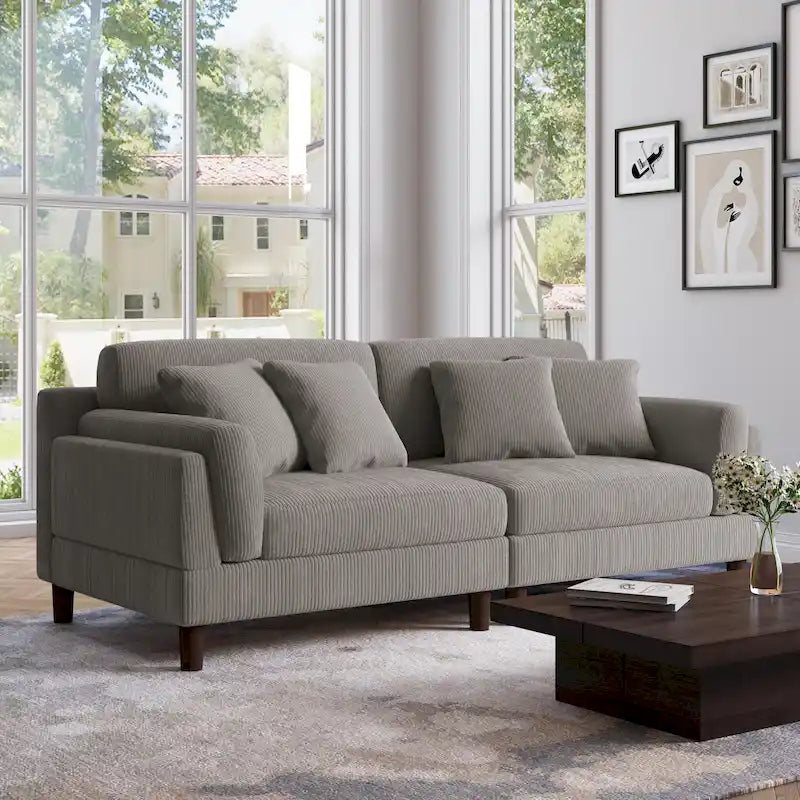 90.2W 2-Sitzer-Wohnzimmersofa mit Cordbezug