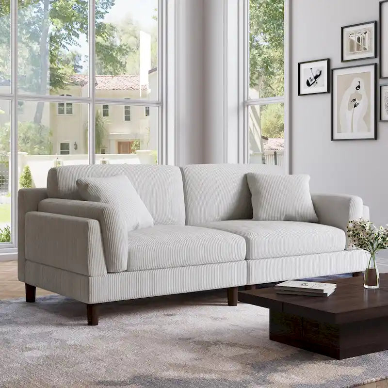 90.2W 2-Sitzer-Wohnzimmersofa mit Cordbezug