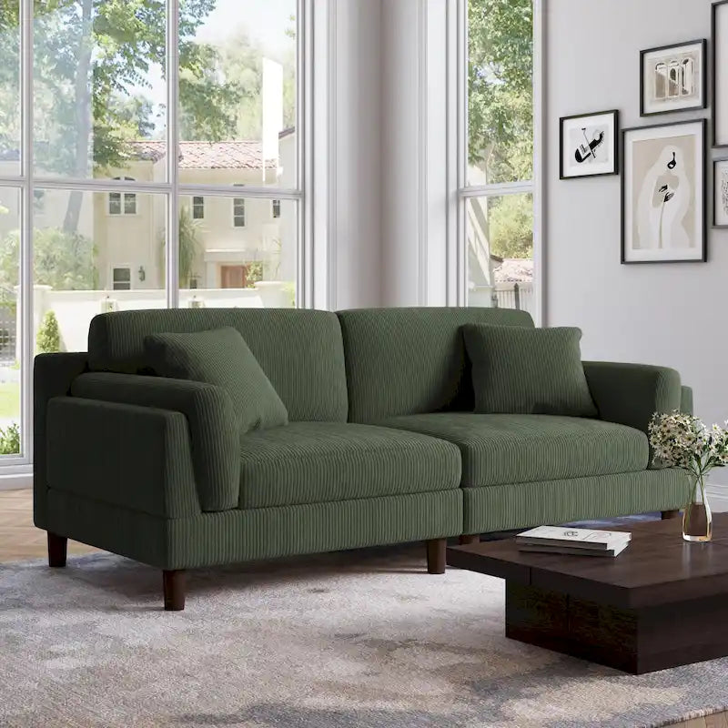 90.2W 2-Sitzer-Wohnzimmersofa mit Cordbezug