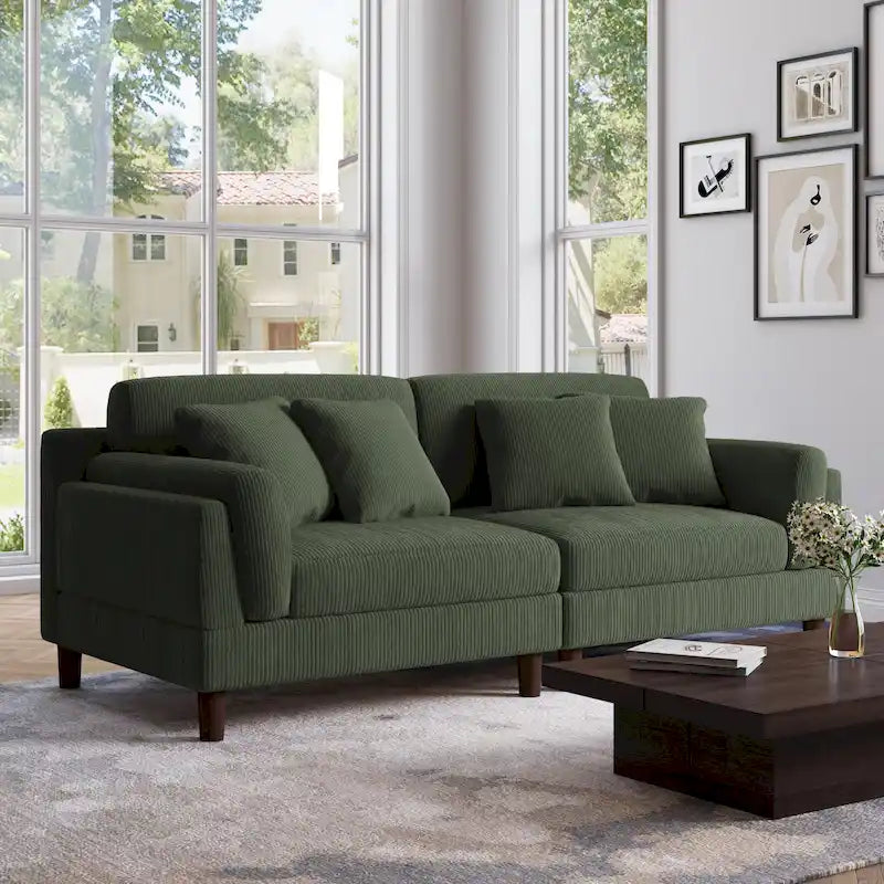 90.2W 2-Sitzer-Wohnzimmersofa mit Cordbezug