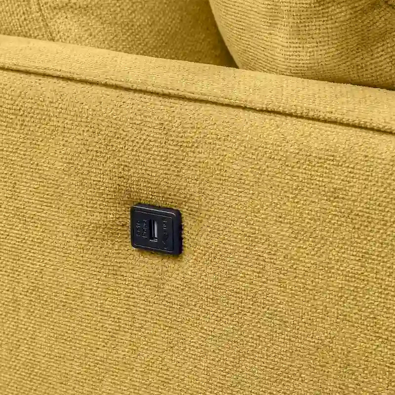 Moderno divano in tessuto a 3 posti con porta di ricarica USB