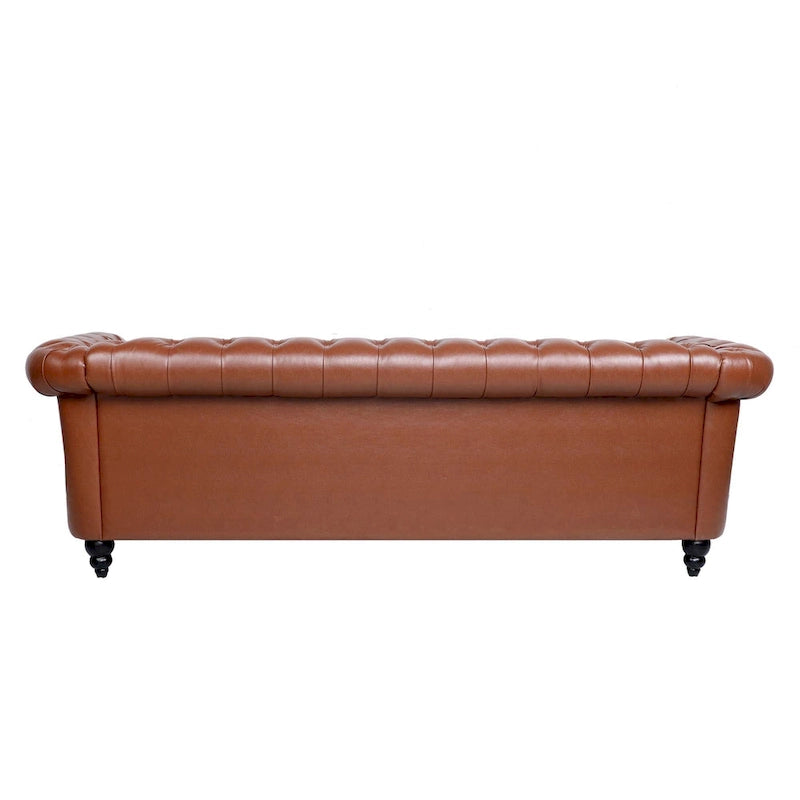Comfortable 3-Seater Sofa with Fashion Striped Seat Cushion
