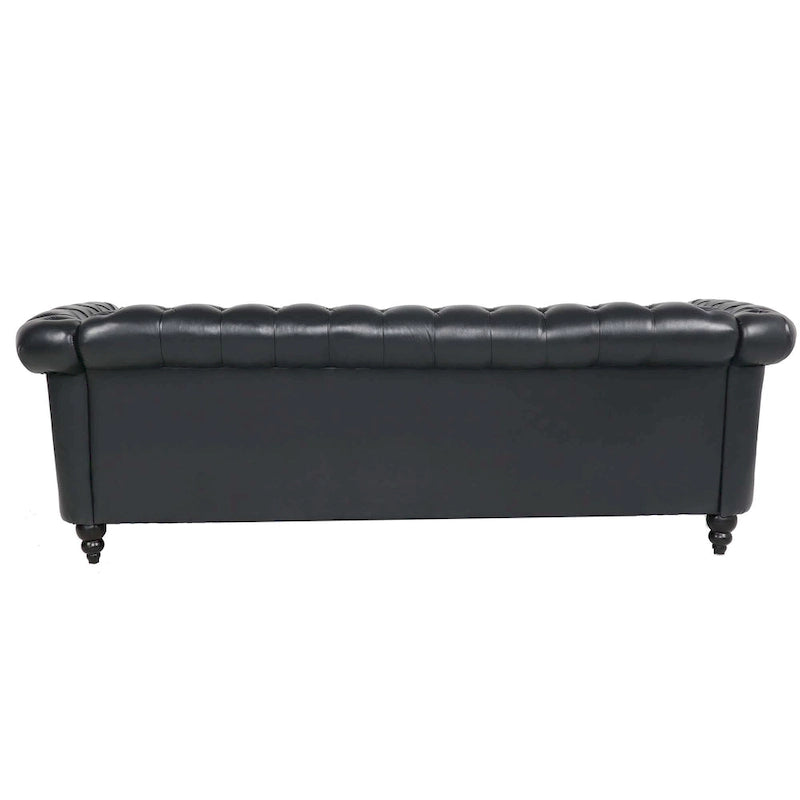 Comfortable 3-Seater Sofa with Fashion Striped Seat Cushion