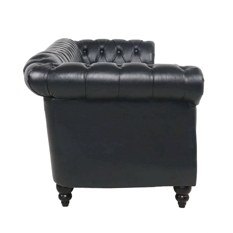 Comfortable 3-Seater Sofa with Fashion Striped Seat Cushion
