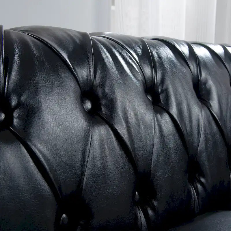 Comfortable 3-Seater Sofa with Fashion Striped Seat Cushion