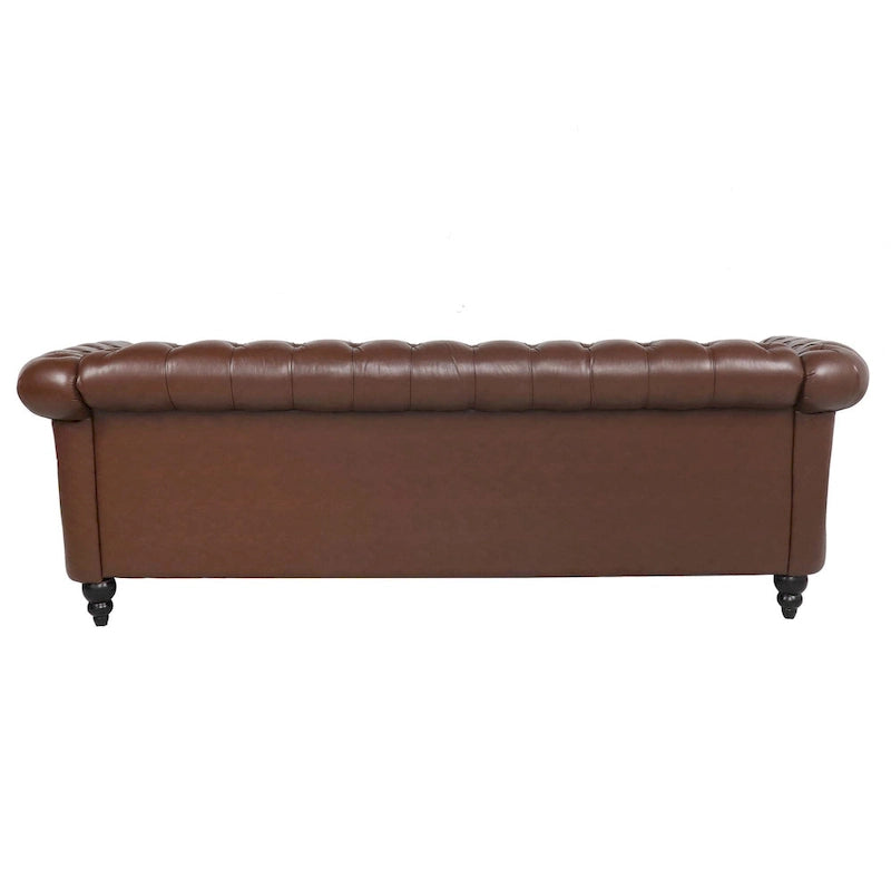 Comfortable 3-Seater Sofa with Fashion Striped Seat Cushion