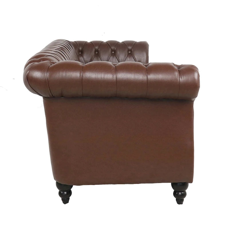 Comfortable 3-Seater Sofa with Fashion Striped Seat Cushion