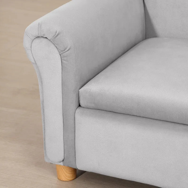 Divano per bambini Qaba, sedia con braccioli in legno per bambini in età prescolare, divanetto per bambini per la camera dei bambini, asilo con vano portaoggetti nascosto