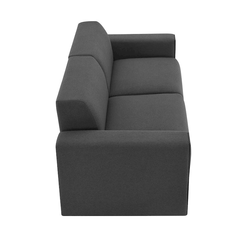 [VIDEO fornito] [Novità] Divano moderno in tessuto di lino 71*35.5, elegante e minimalista, divano a 2-3 posti, facile da installare, squisito divanetto