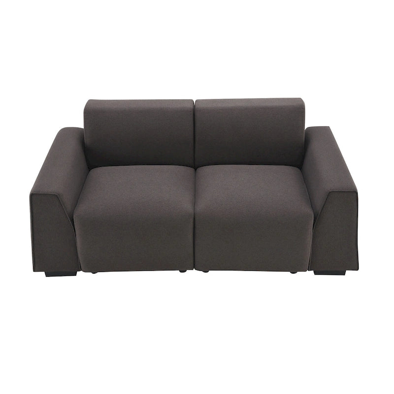 [VIDEO fornito] [Novità] Divano moderno in tessuto di lino 71*35.5, elegante e minimalista, divano a 2-3 posti, facile da installare, squisito divanetto